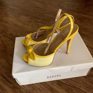 Yellow Bakers retro heels
